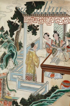 Chinese Export Verre Eglomise Mirror