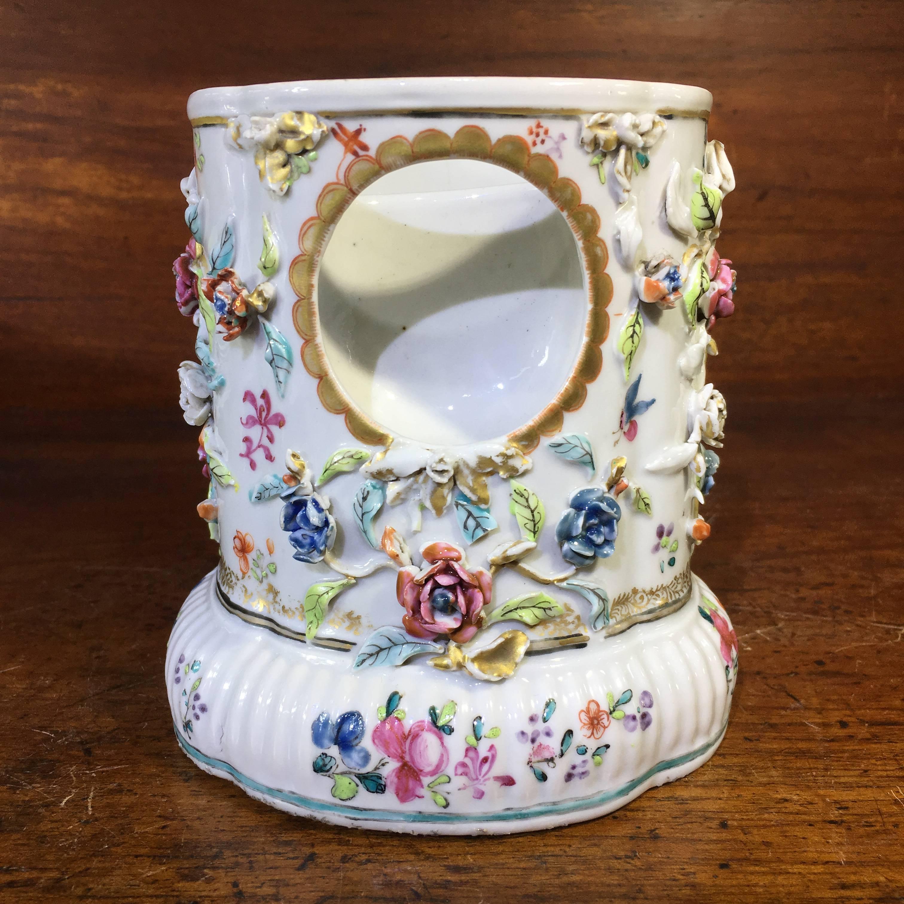 Chinese Export Watch Stand, Flower Encrusted, circa 1750 In Good Condition In Geelong, Victoria