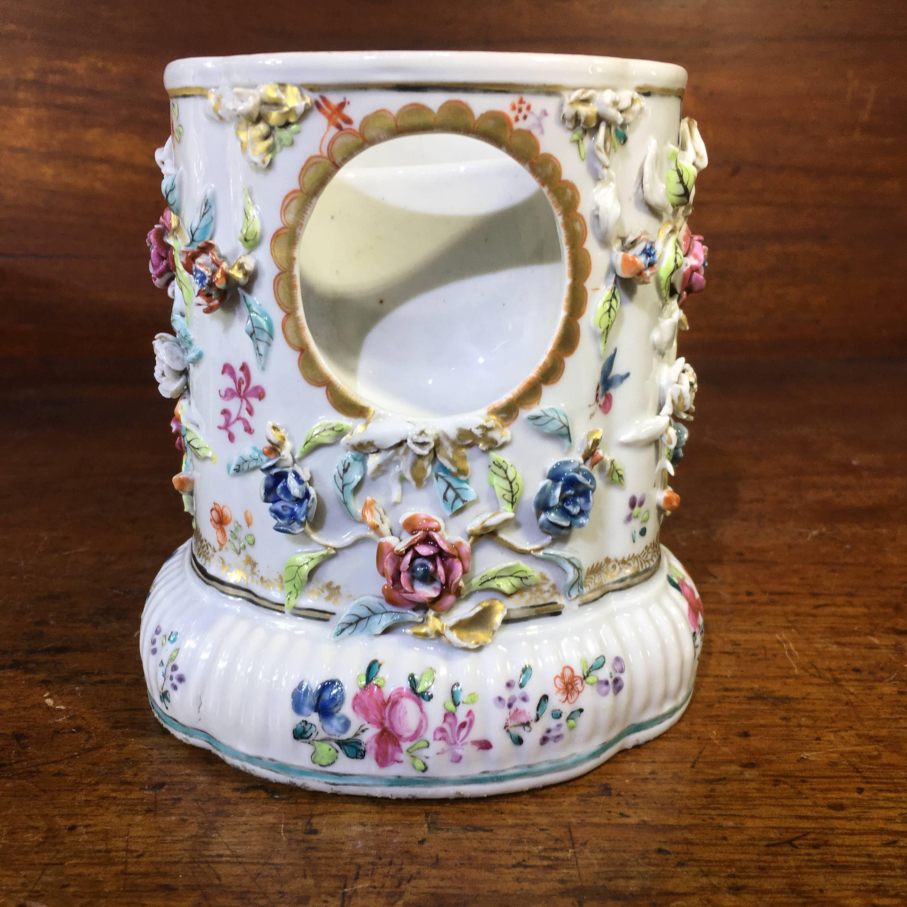 Chinese Export Watch Stand, Flower Encrusted, circa 1750 1