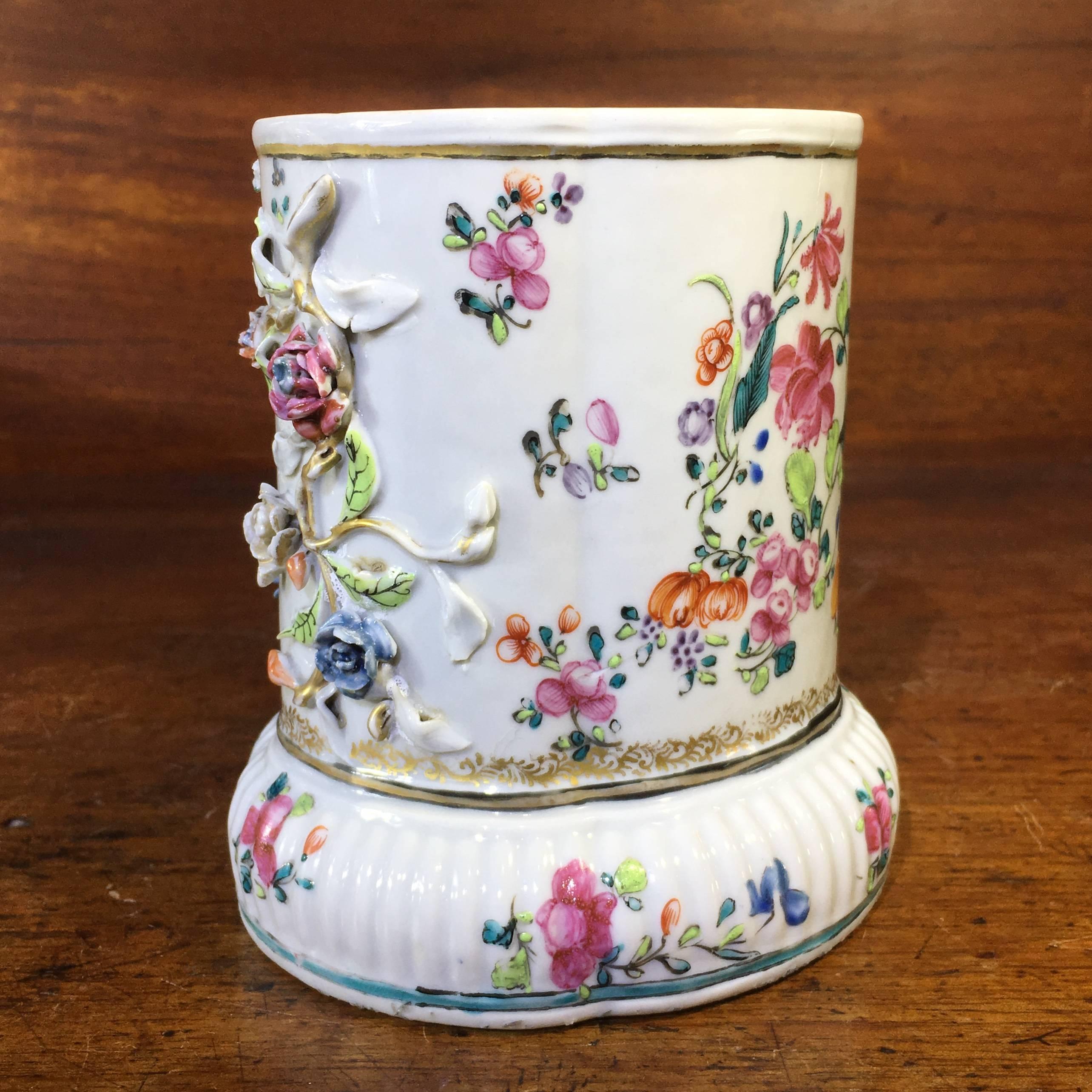 Chinese Export Watch Stand, Flower Encrusted, circa 1750 2