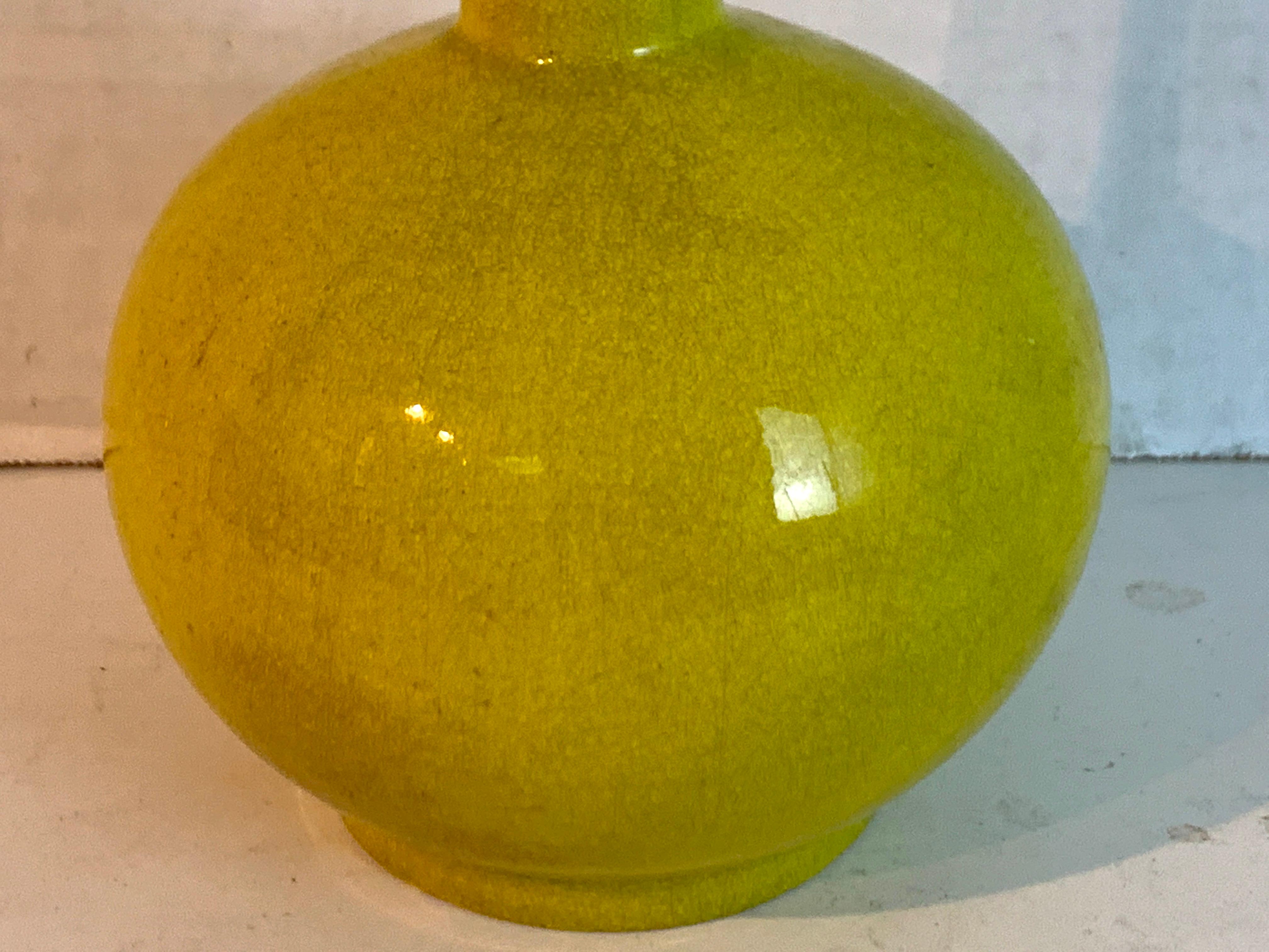 20th Century Chinese Export Yellow Monochrome Bottle Vase, circa 1900