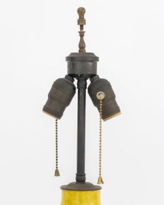 Chinese Famille Jaune Porcelain Vase as Lamp