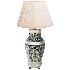 Chinesische Famille Noire Vase oder Lampe