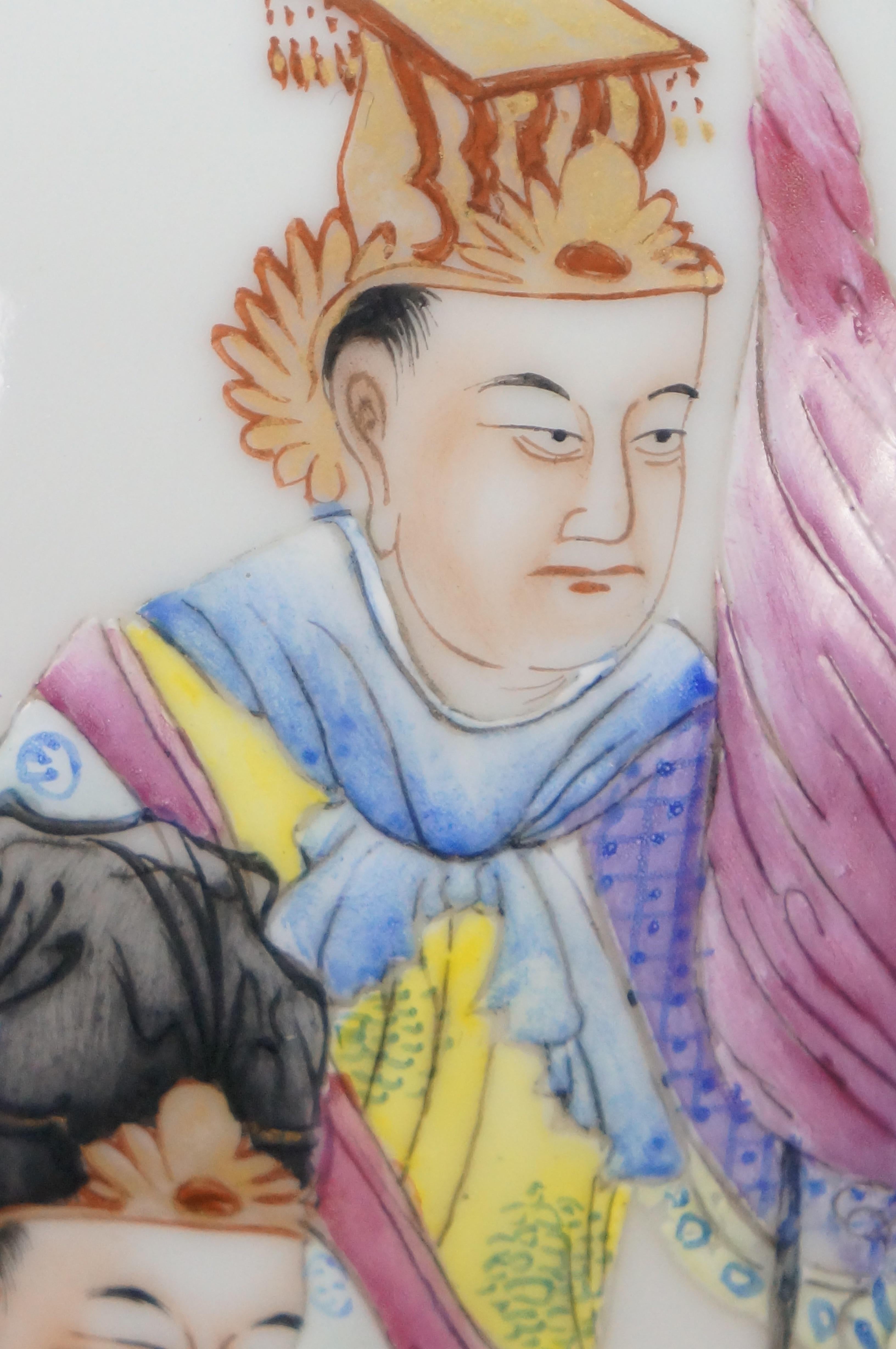 Chinese Famille Porcelain Ginger Jar Mantel Vase Urn Scholar Warrior Lamp 29