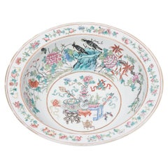 Chinese Famille Rose Bowl with Floral Arrangements, c. 1920