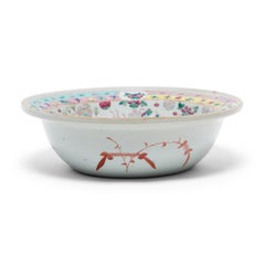 Chinese Famille Rose Bowl with Scholars' Objects, c. 1850