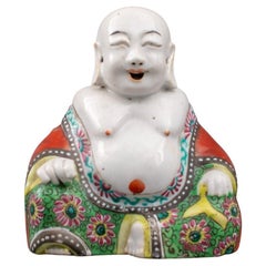 Chinese Famille Rose Budai Figure Censer, 19th Century