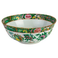 Antique Chinese Famille Rose Canton Porcelain Bowl