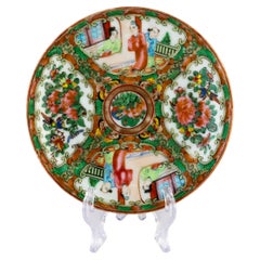 Chinese Famille Rose Canton Porcelain Plate 19th Century 