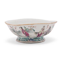Chinese Famille Rose Footed Offering Bowl, c. 1850
