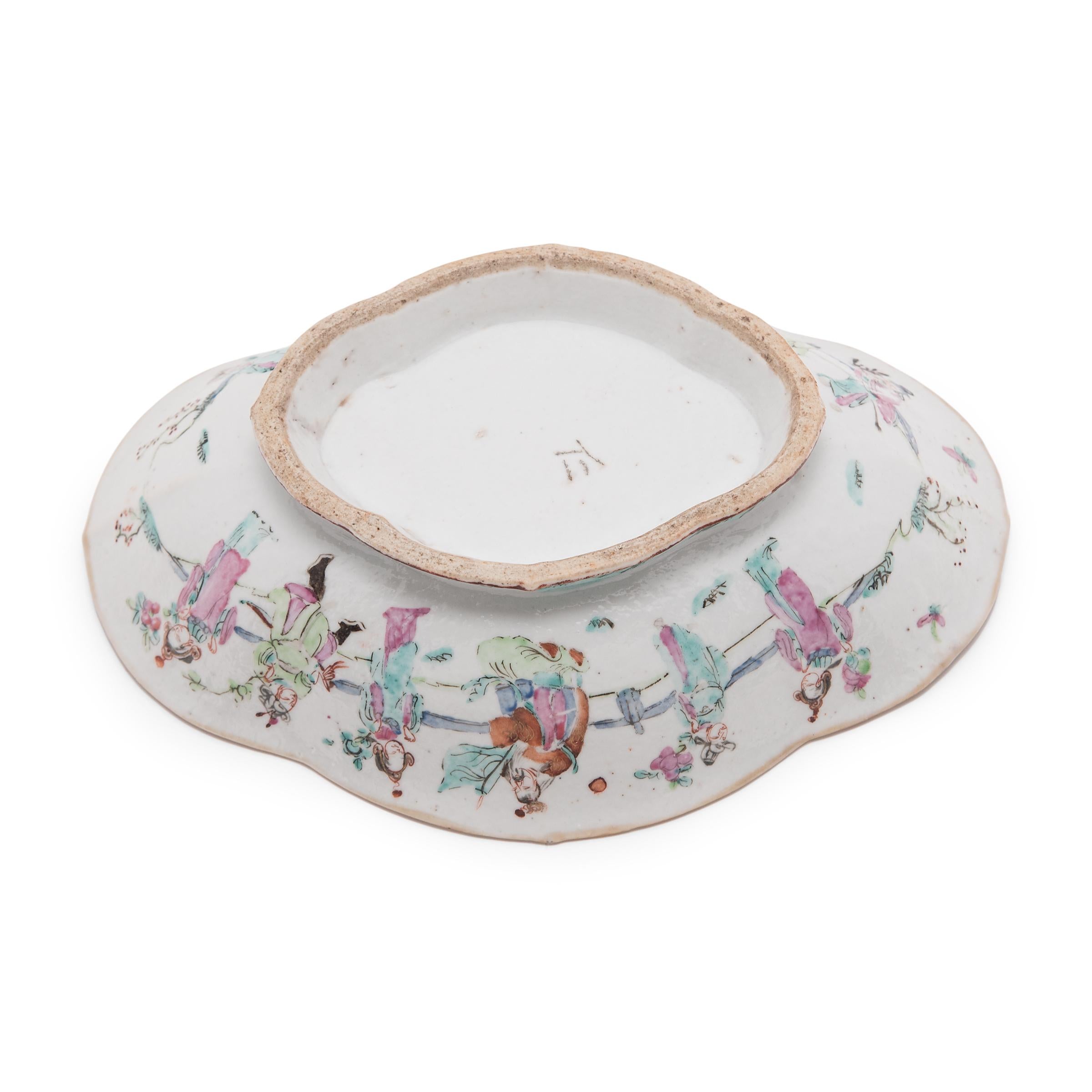 Chinese Famille Rose Footed Offering Bowl, c. 1850 2