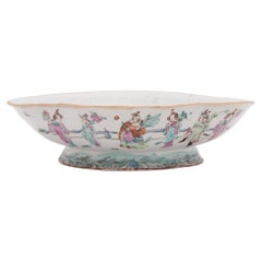 Chinese Famille Rose Footed Offering Bowl, c. 1850