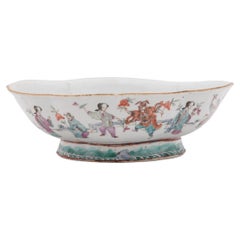 Chinese Famille Rose Footed Offering Bowl, c. 1900