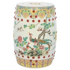 Chinese Famille Rose Garden Stool Circa 1900