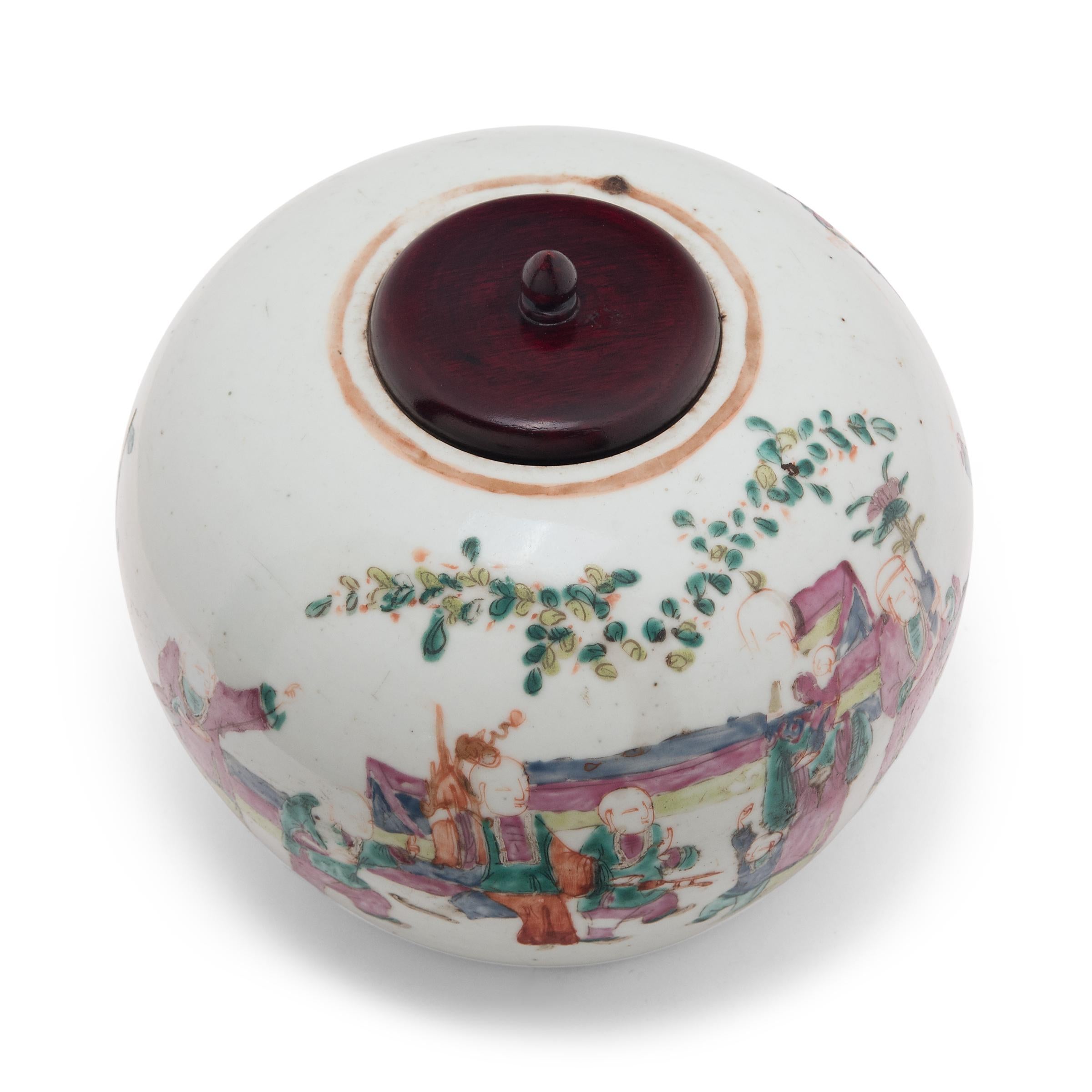 Chinese Famille Rose Ginger Jar with Boys at Play, C. 1900 1