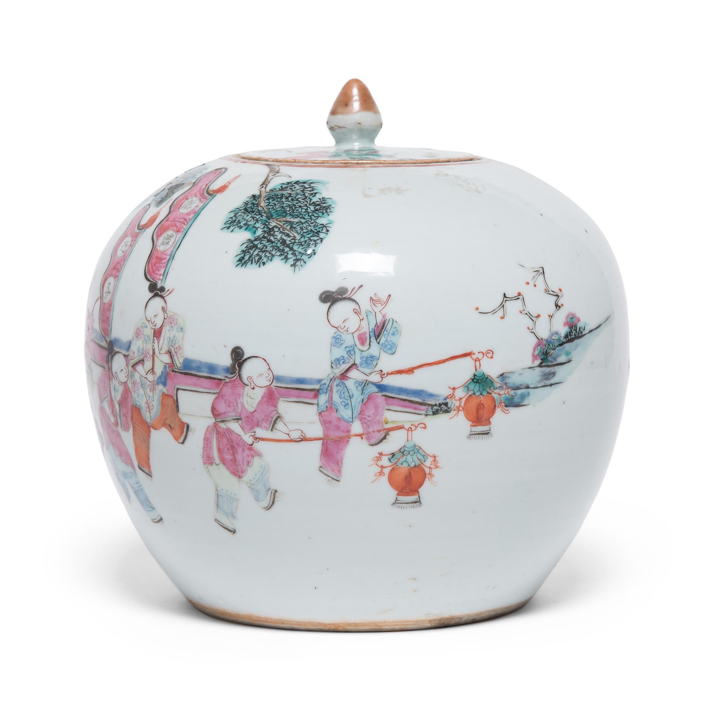 During the 18th century, Europeans provided an eager market for Chinese export porcelain, especially the colorful and fanciful ware known as “famille rose.” Named for a palette of opaque overglaze enamels that favored roses and pinks, famille rose