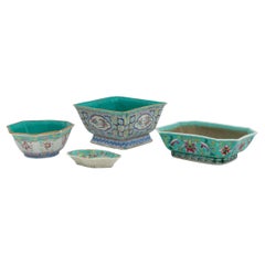 Chinese Famille Rose Glazed Porcelain Bowls, 4