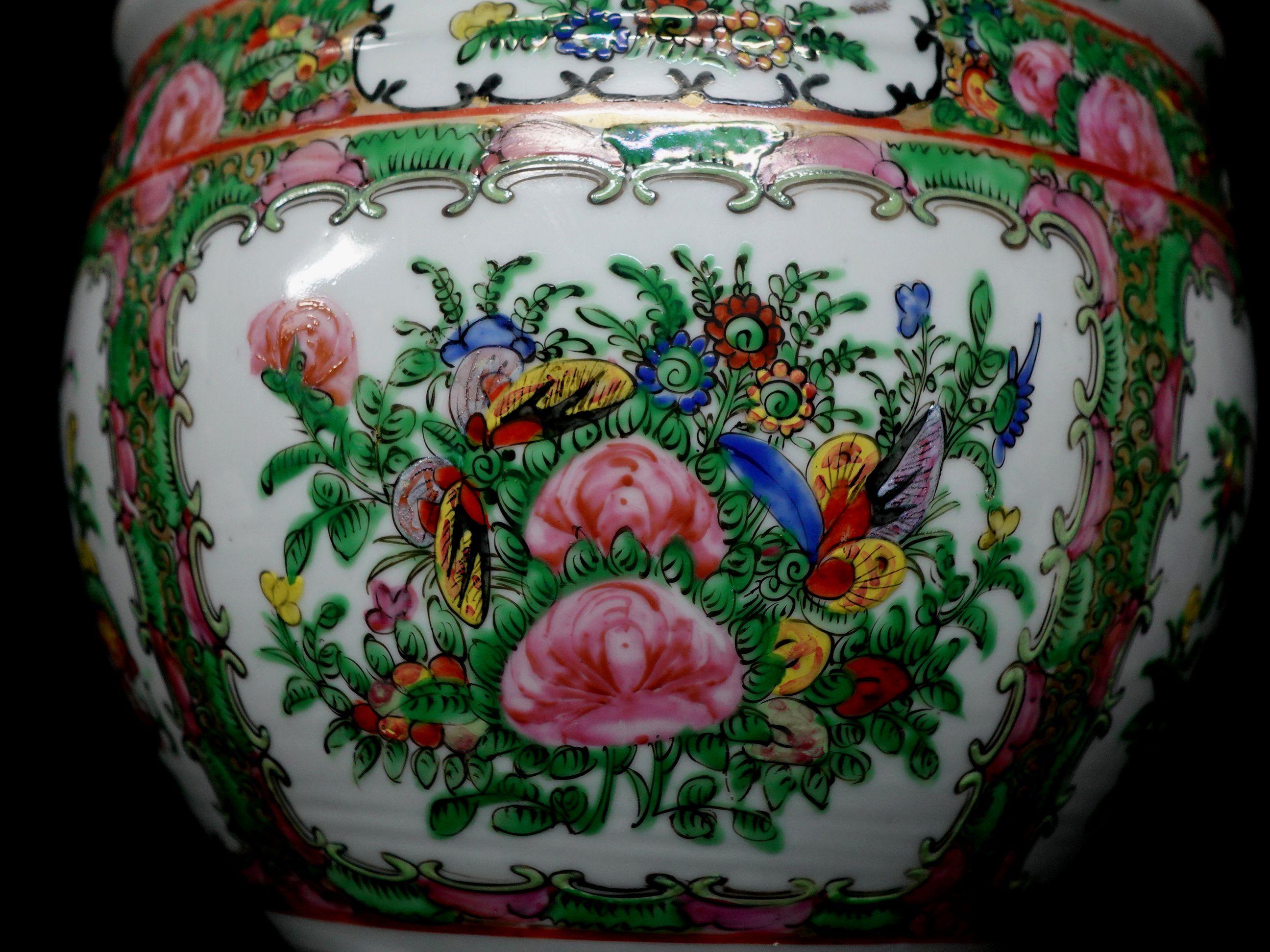 Chinesische Famille-Rose-Medaillon- Export-Porzellan-Jardinière, 19. Jahrhundert im Angebot 6