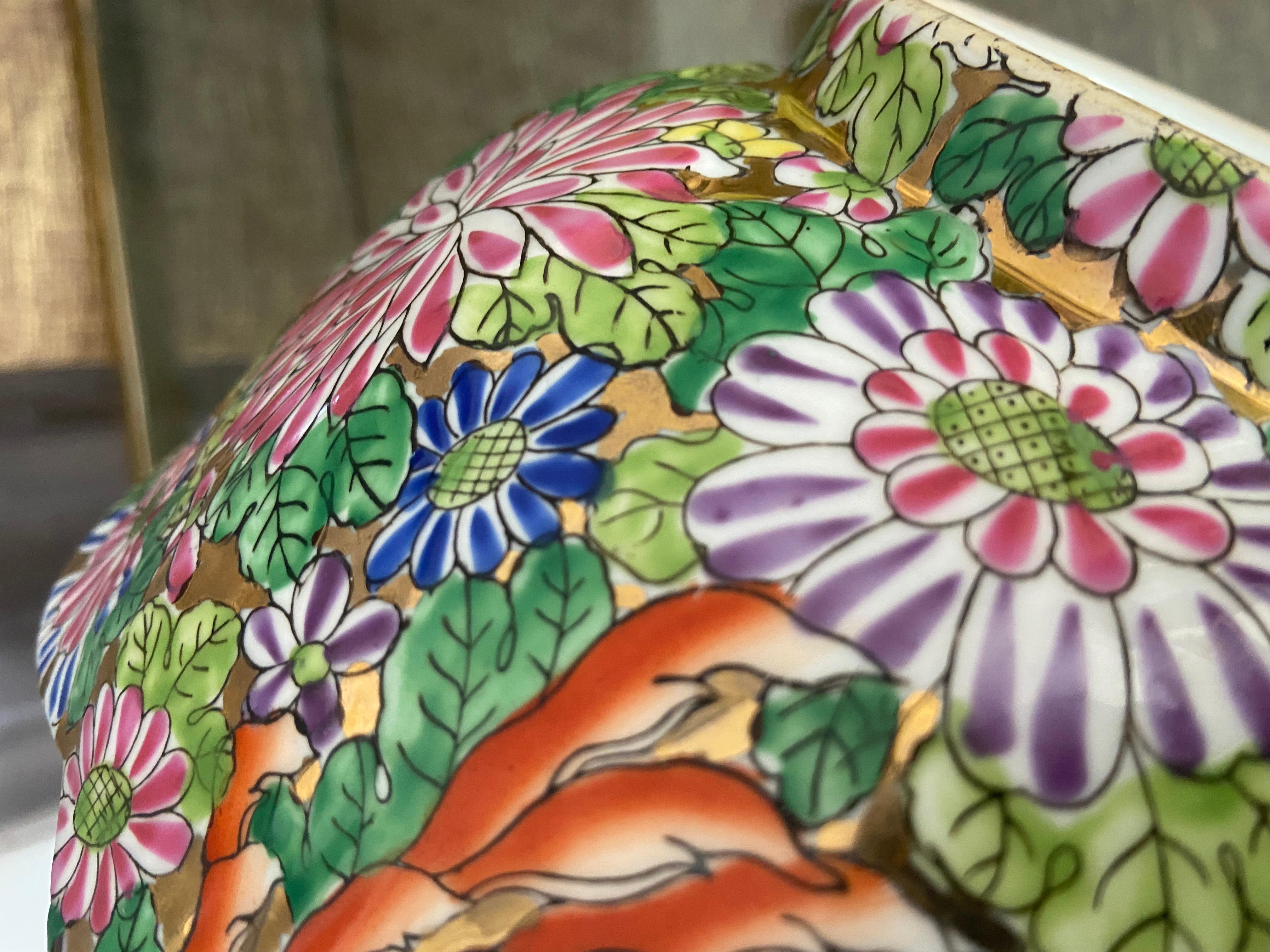 Chinese Famille Rose Millefleurs Porcelain Lotus Shape Bowl 7