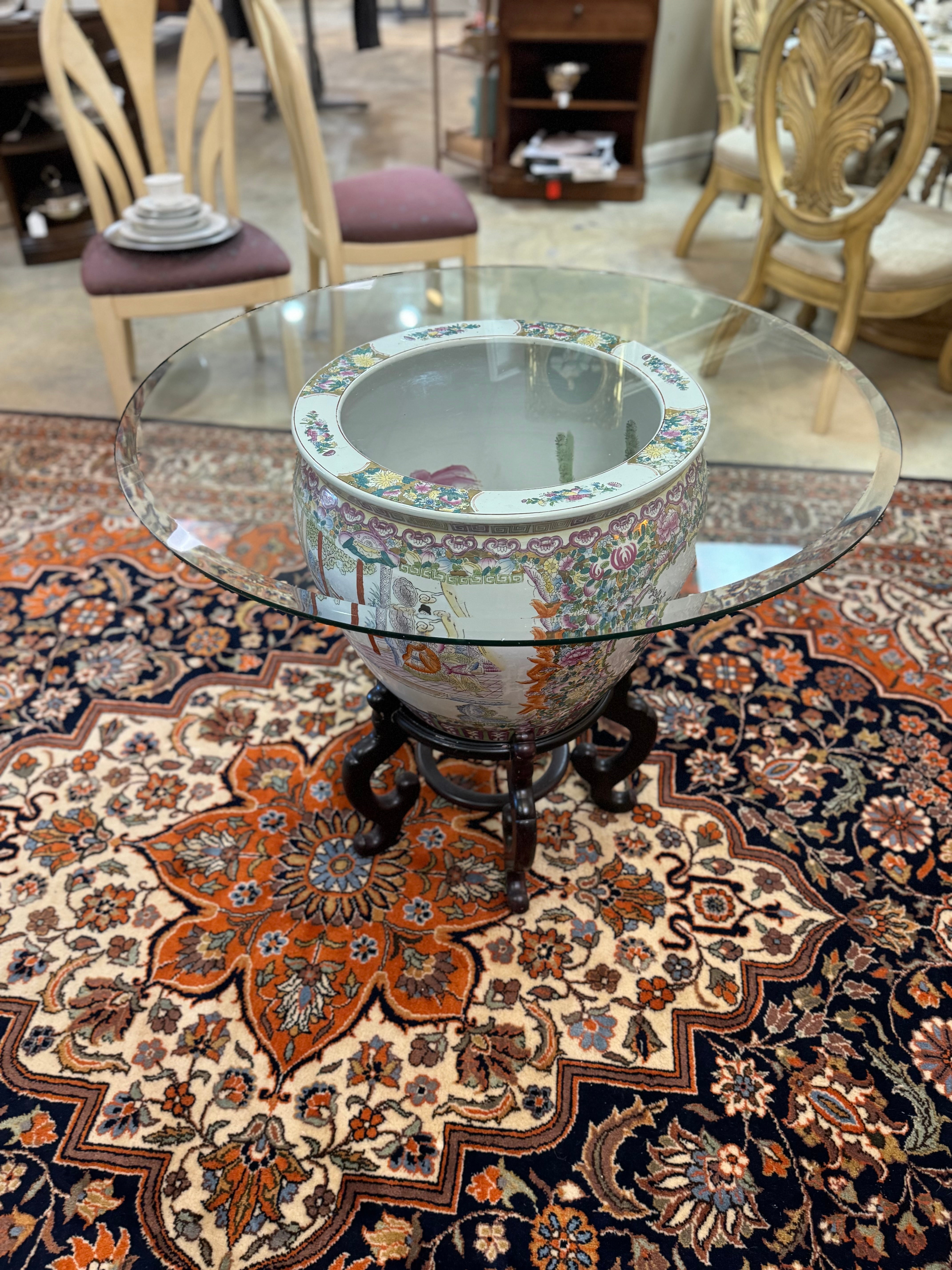 Qing Table ronde en porcelaine famille rose chinoise vintage en vente