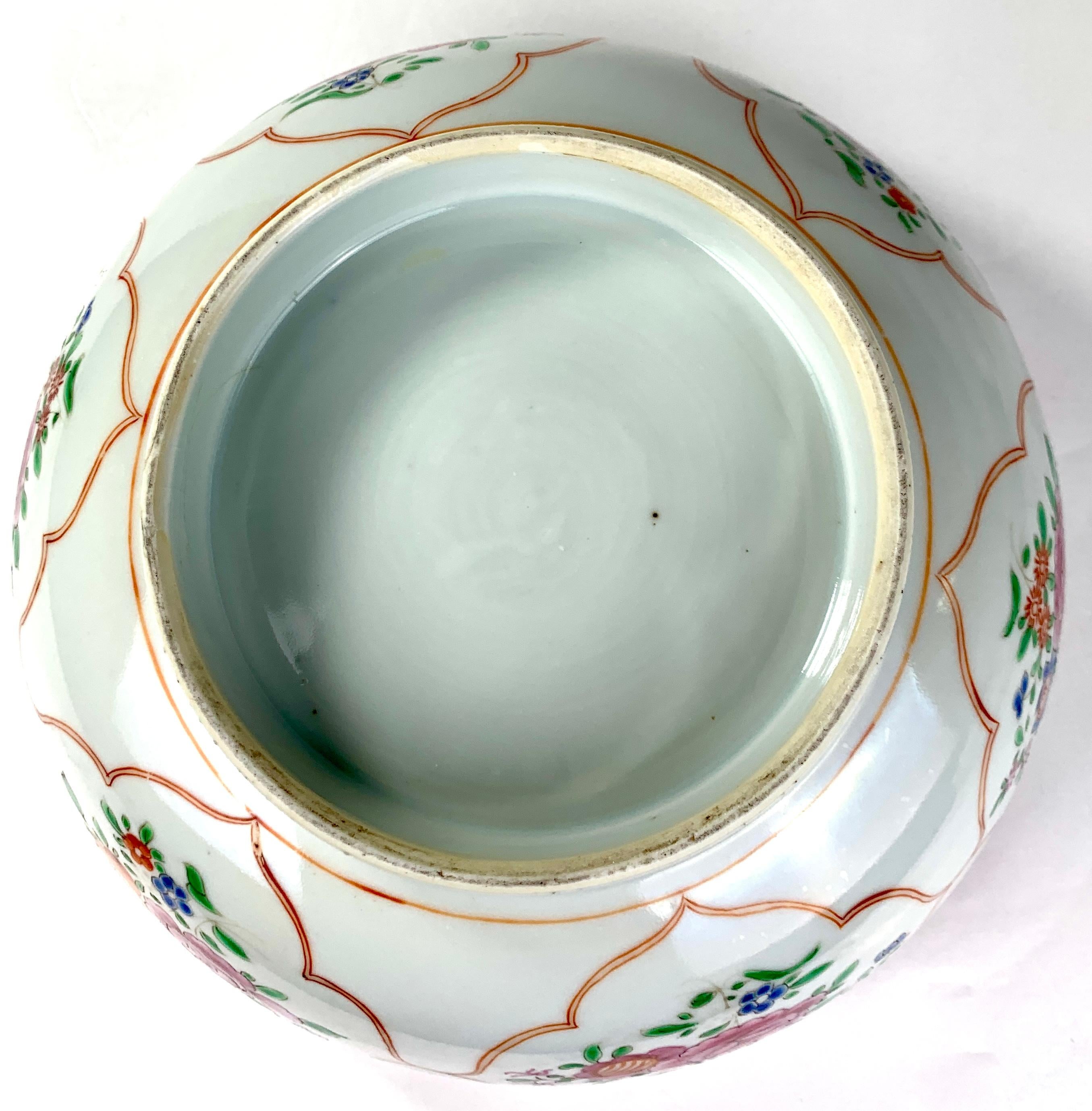 20th Century Chinese Famille Rose Porcelain Punch Bowl