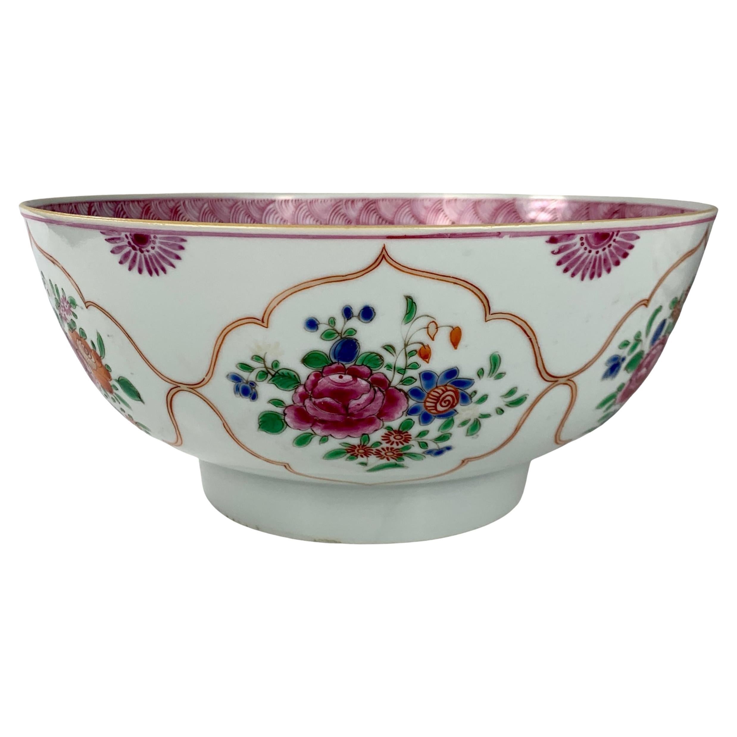 Chinese Famille Rose Porcelain Punch Bowl