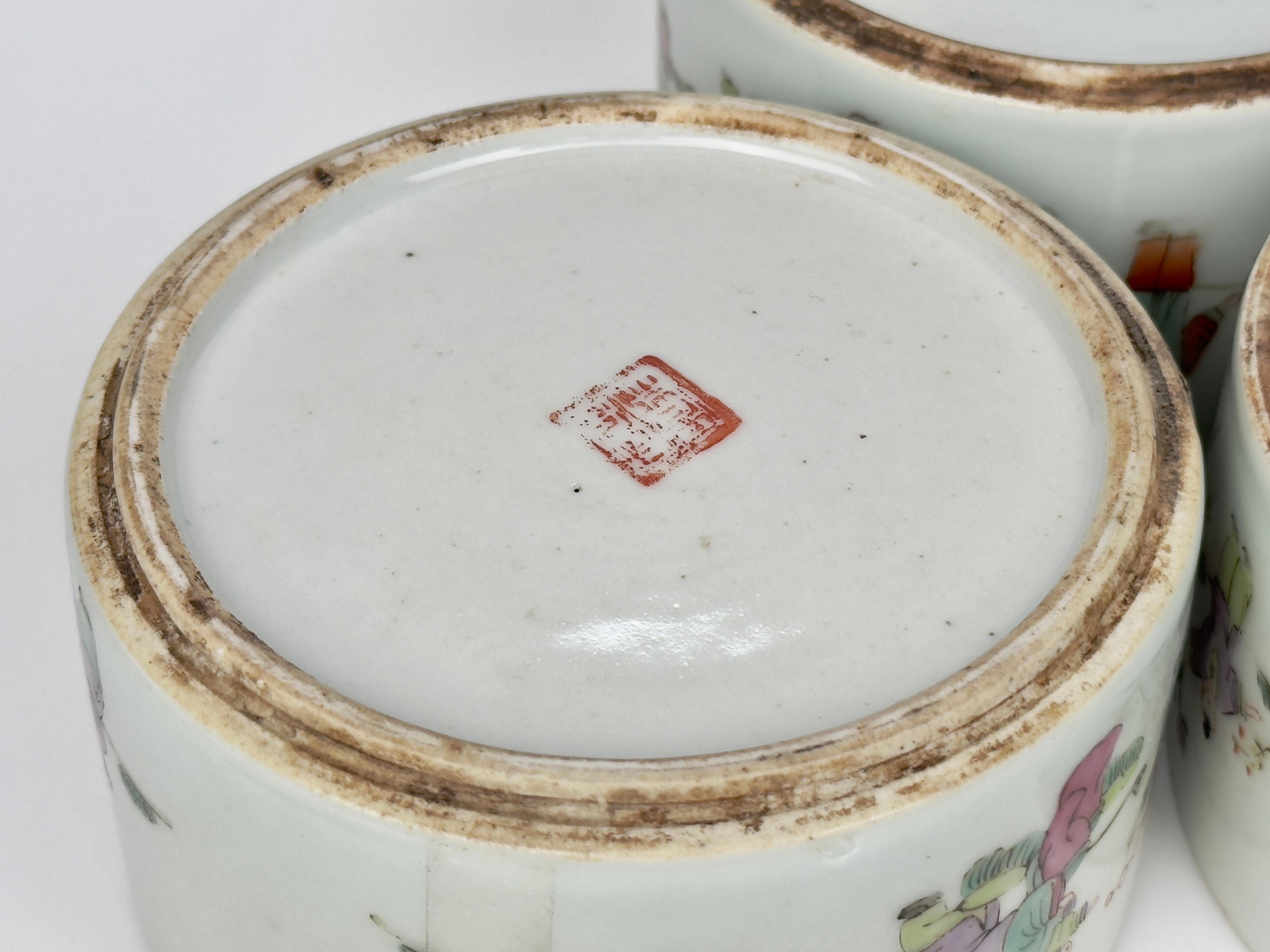 Chinese Famille Rose Porcelain Stacking Box, Late Qing Period 9