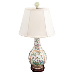 Antique Chinese Famille Rose Porcelain Vase as Lamp