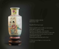 Vase chinois Famille Rose Rouleau