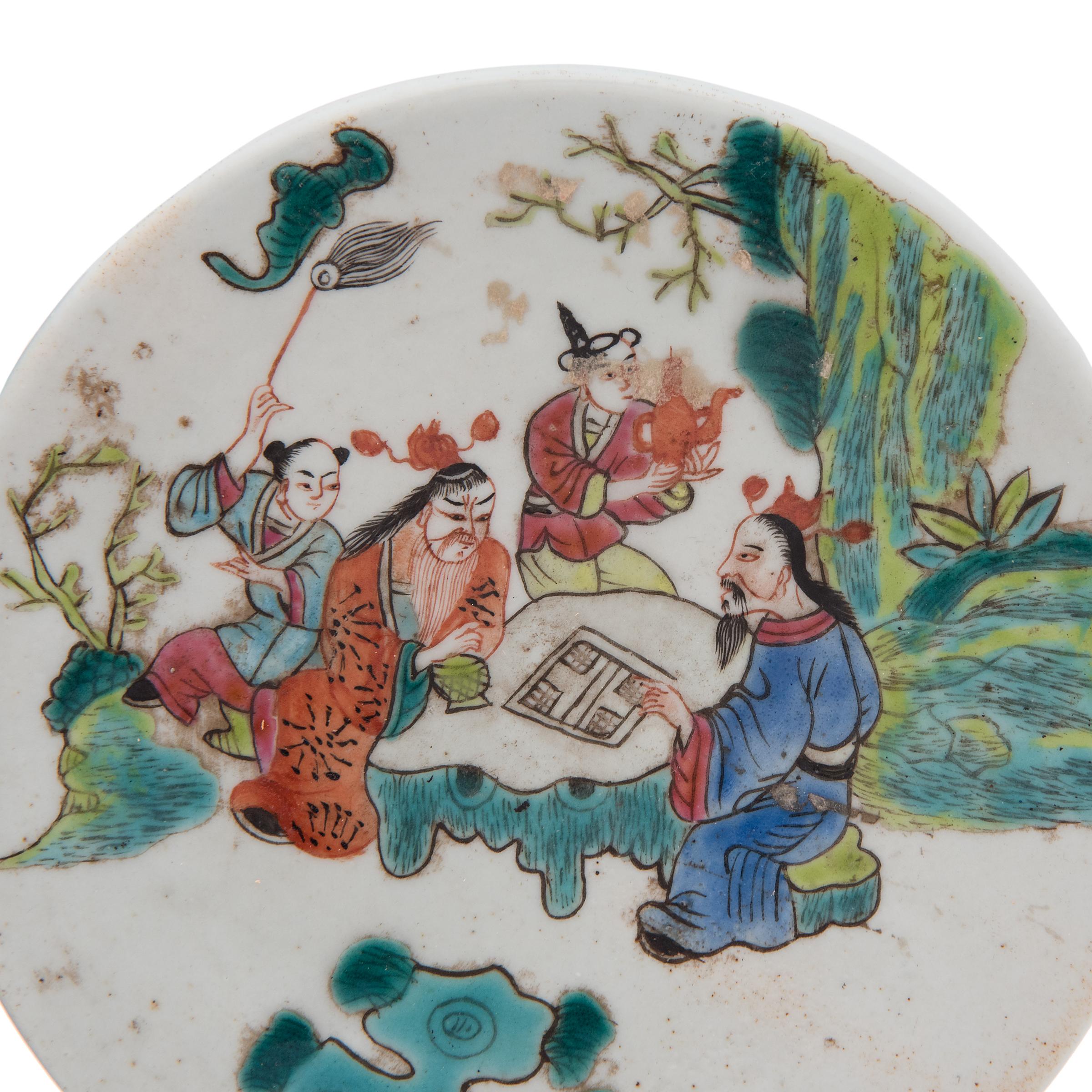 Chinese Famille Rose Sanxing Tea Leaf Jar, c. 1900 1