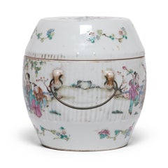Chinese Famille Rose Soup Tureen with Children in Garden, c. 1900