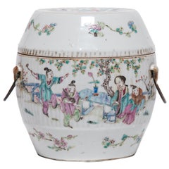 Chinese Famille Rose Soup Tureen with Children in Garden, c. 1900