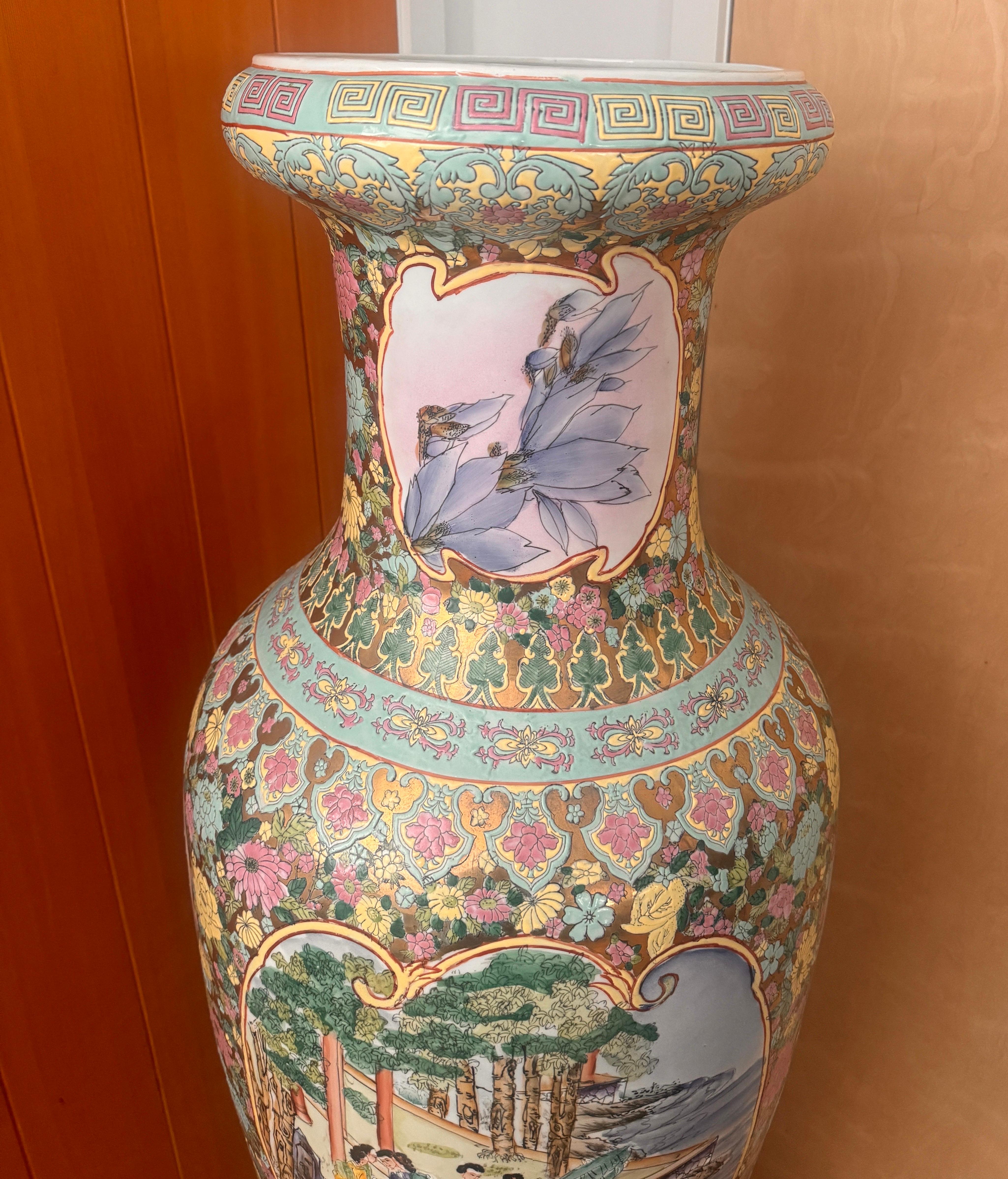 Chinese Export Chinese Famille Rose Vase Floral 49