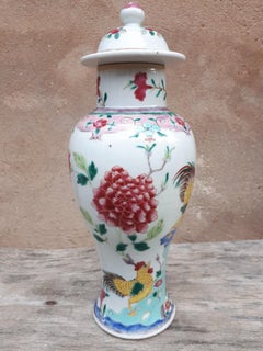 Chinese Famille Rose Vase, Qing Dynasty China