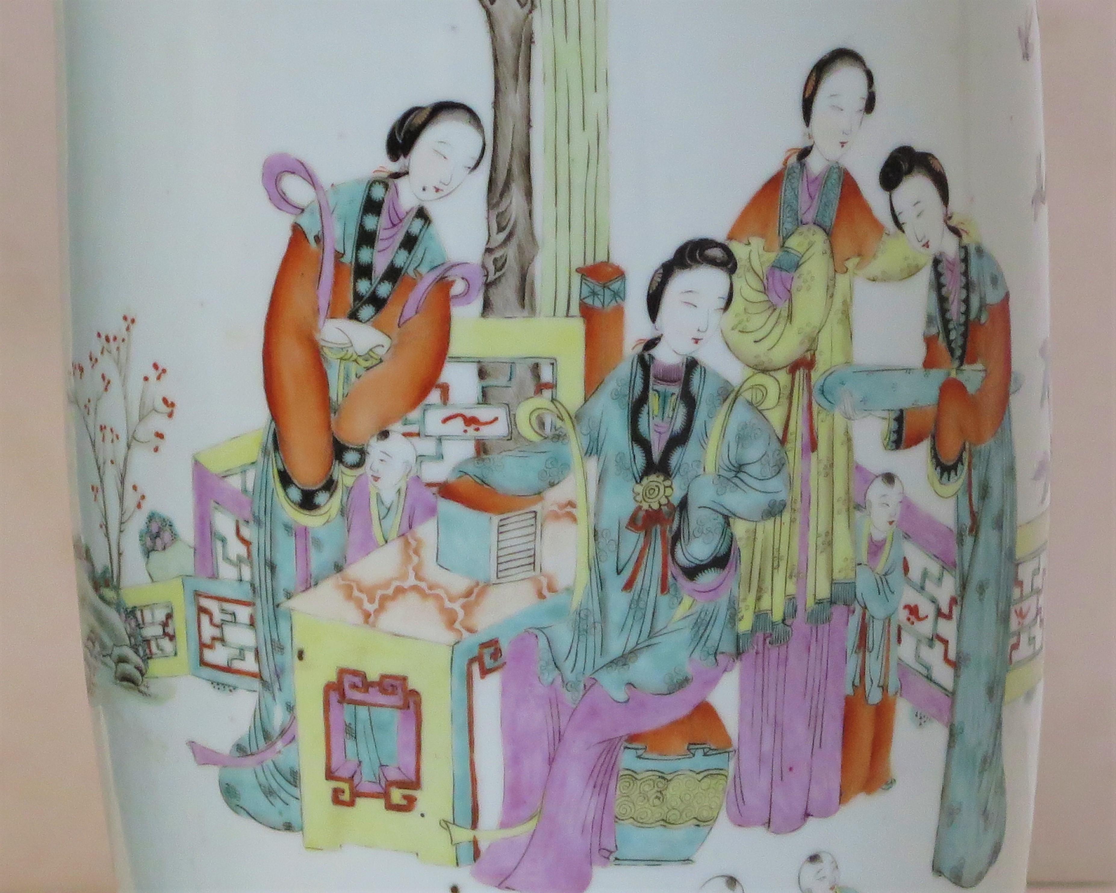 Chinesische Famille-Rose-Vasen im Zustand „Gut“ im Angebot in Dallas, TX