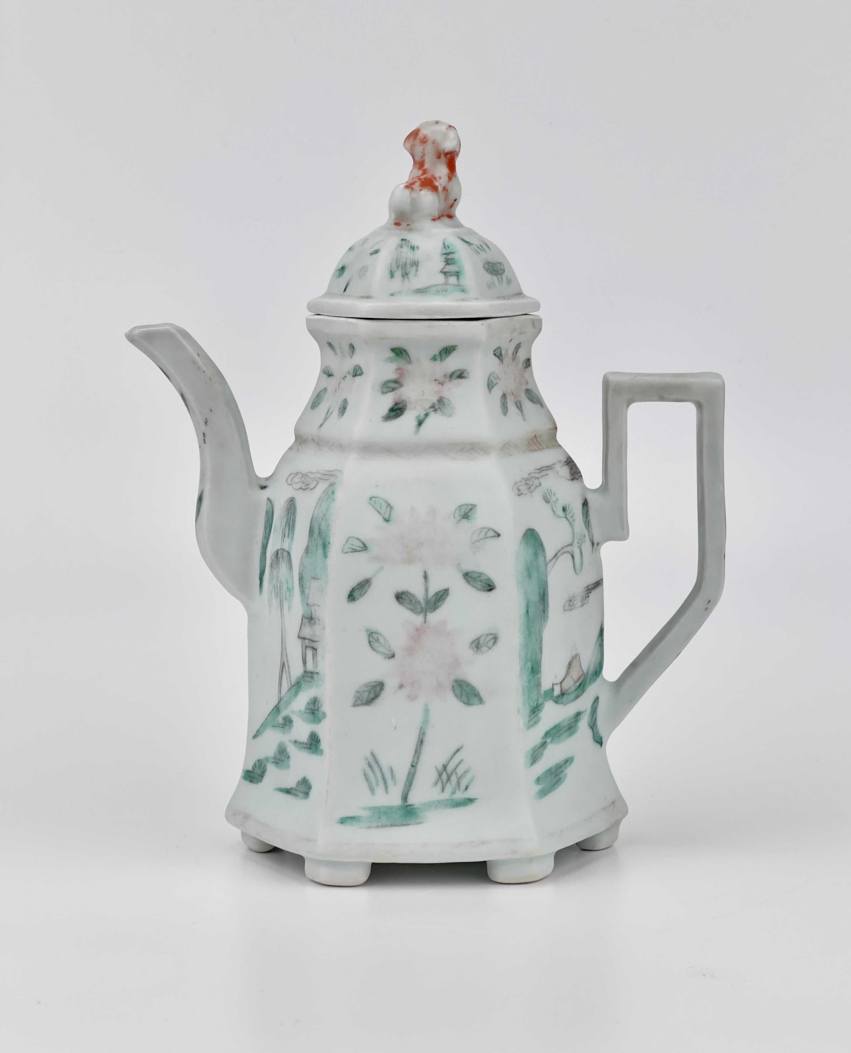 Chinese Famille Rose/Verte Ewer, Qing Dynasty For Sale 5
