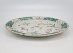 Chinese Famille Rose/Verte 'Fish' Dish, Qing Dynasty