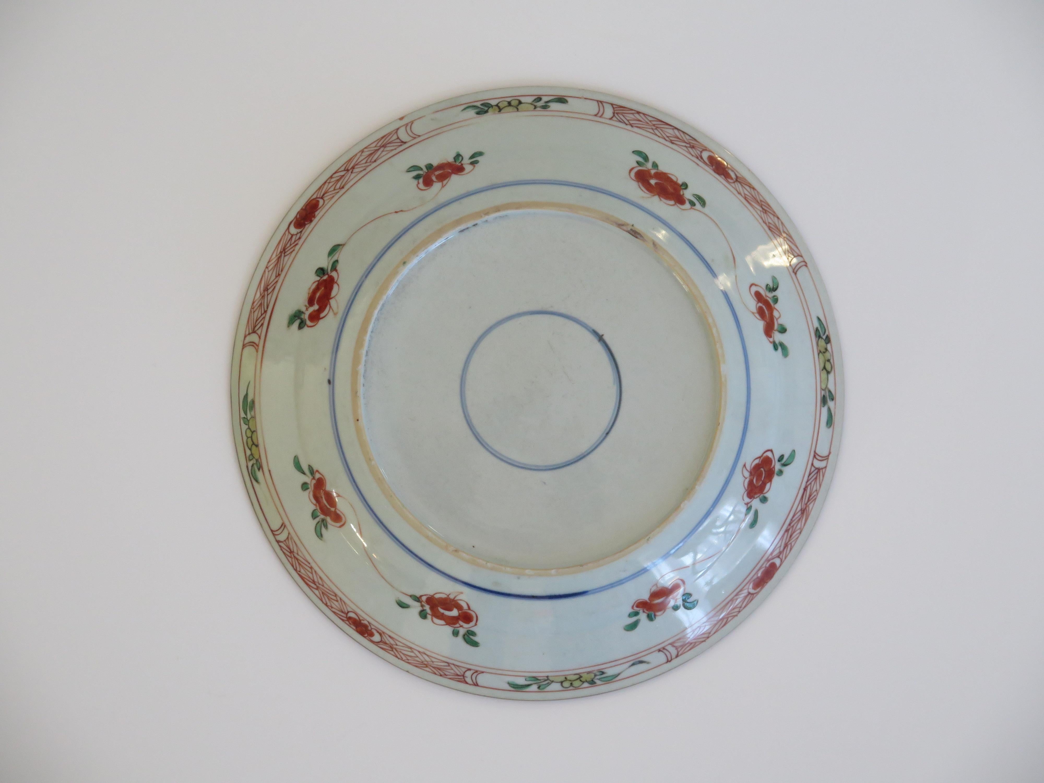 Chinese Famille Verte Plate Porcelain Long Eliza Ladies, Kangxi, Circa 1690 For Sale 8