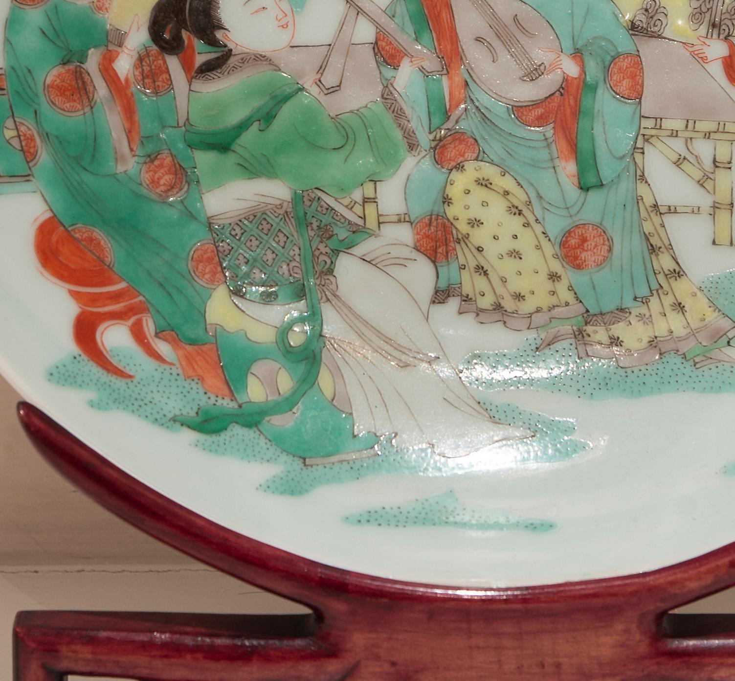 Chinese Famille-Verte Porcelain Dish In Good Condition In Santa Fe, NM