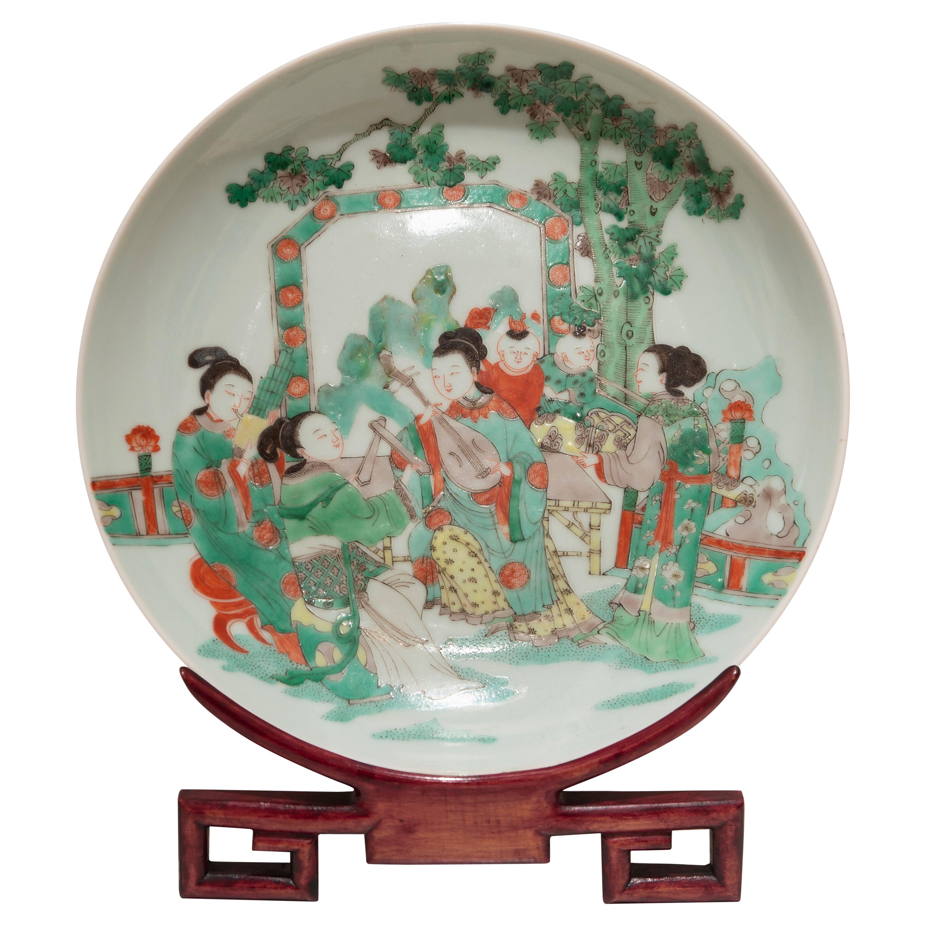 Chinese Famille-Verte Porcelain Dish