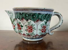 Chinese Famille Verte Porcelain Teapot or Cream Jug Kangxi Period (1662–1722)