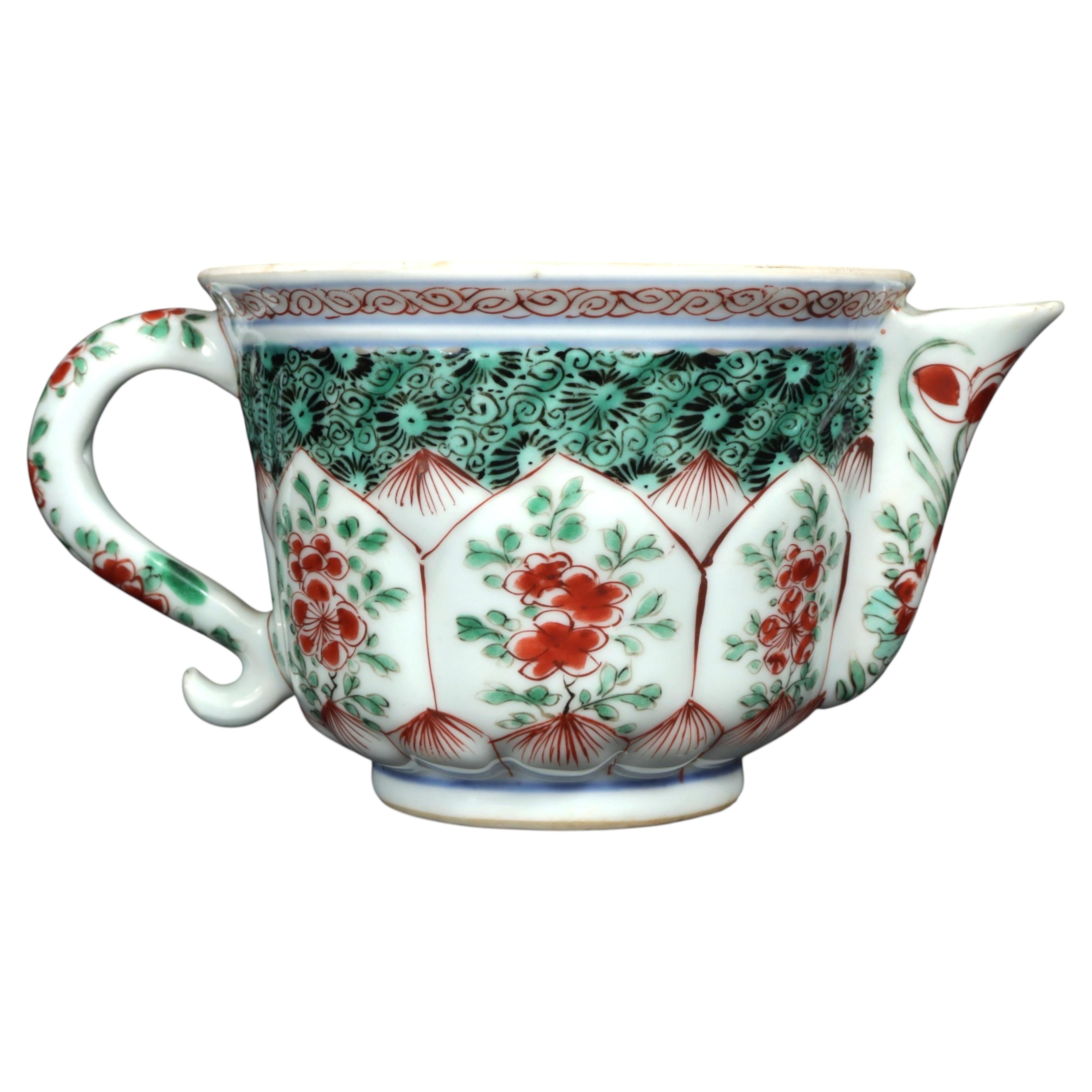 Chinese Famille Verte Porcelain Teapot or Cream Jug Kangxi Period (1662–1722)