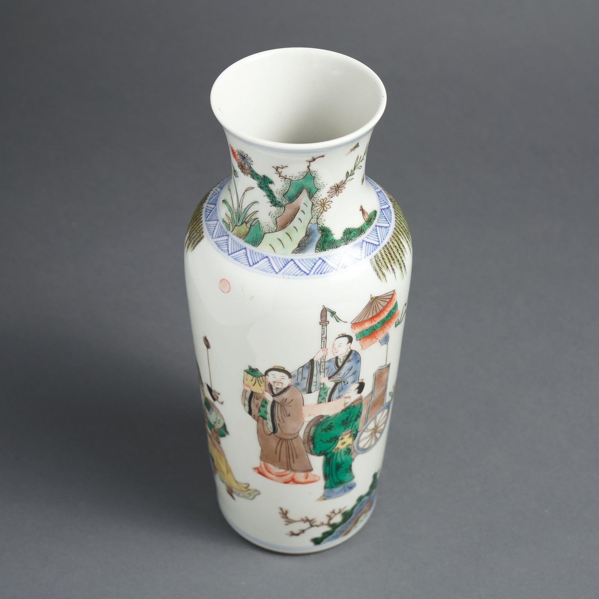 Chinesische Famille Verte-Porzellanvase, Famille Verte, 1911-1948 3