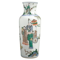 Chinese Famille Verte porcelain vase, 1911-1948