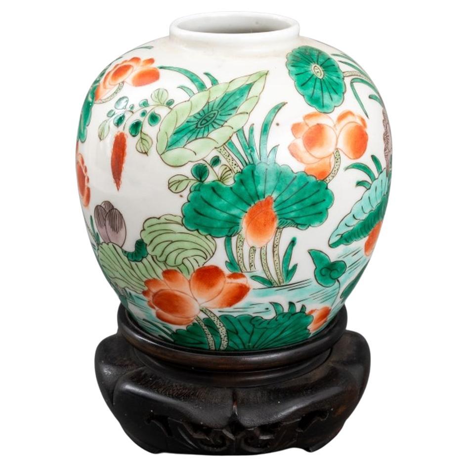Chinese Famille Verte Porcelain Vase