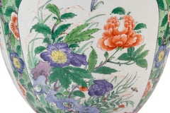 Chinese Famille verte style Samson Jardiniere , circa 1890