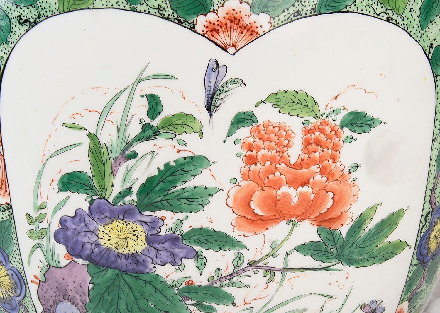 Chinesische Samson Jardiniere im Famille verte-Stil, um 1890 (19. Jahrhundert) im Angebot