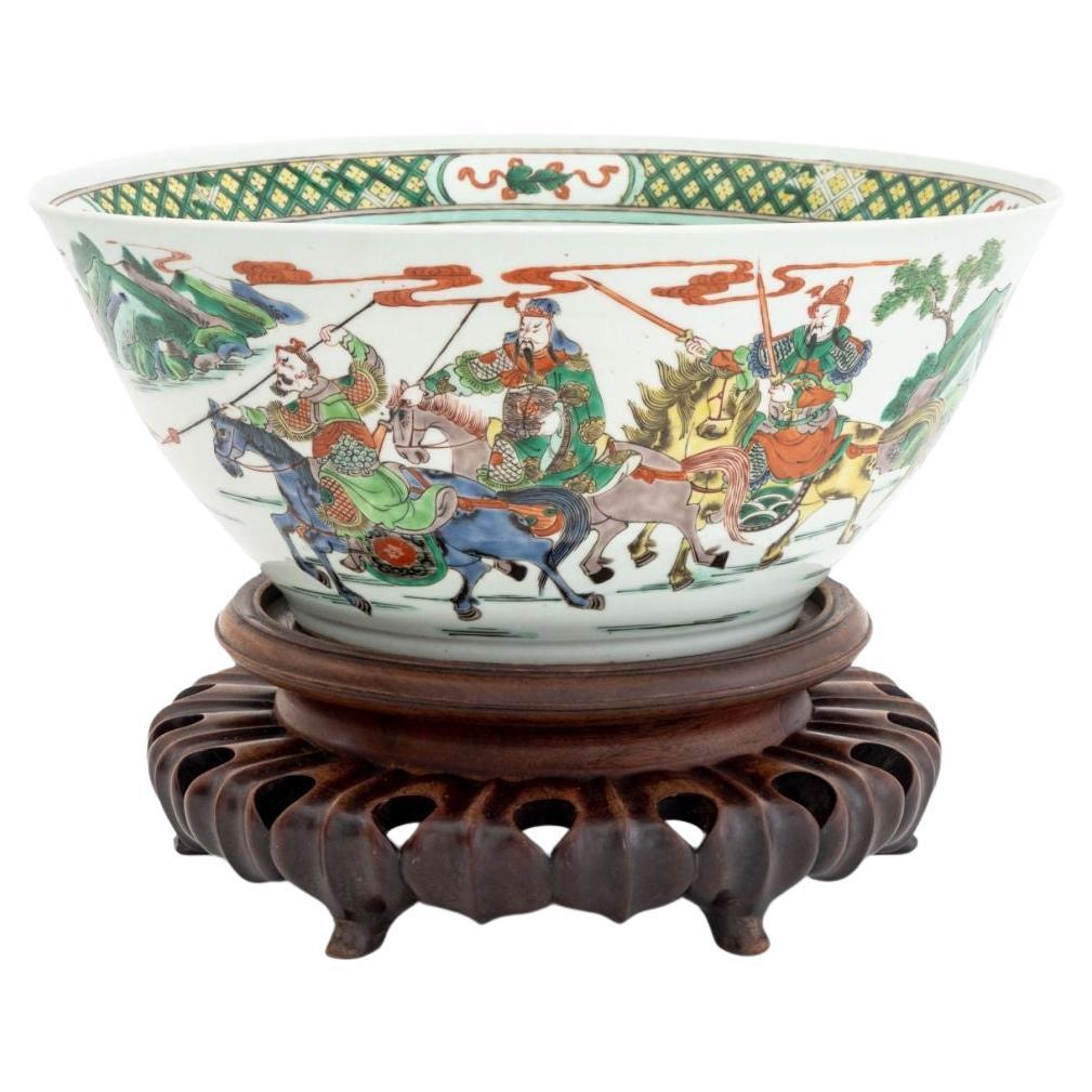 Cuenco chino Famille Verte "Guerreros en venta