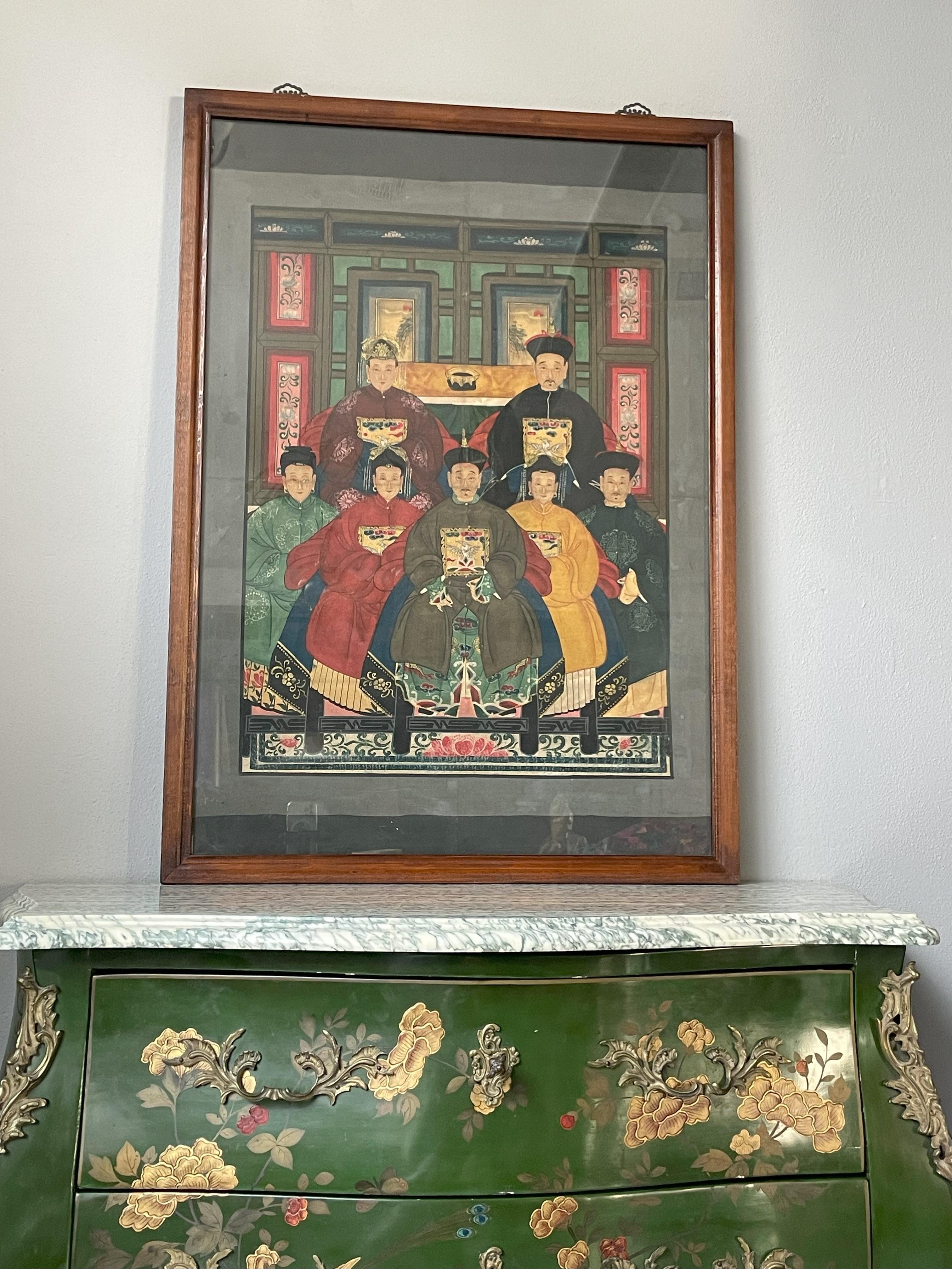 Pittura di famiglia cinese In condizioni buone in vendita a Munich, DE