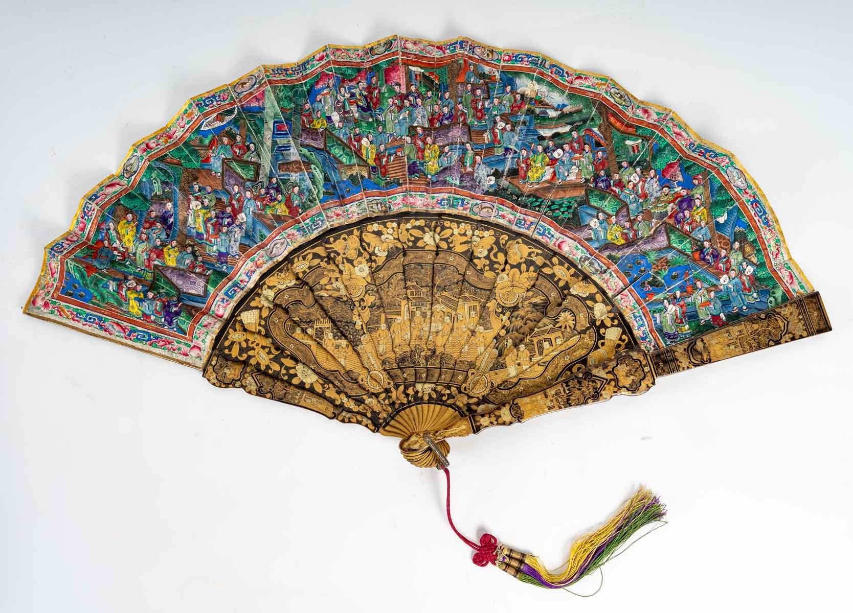 19th Century Chinese Fan 'Canton Province'